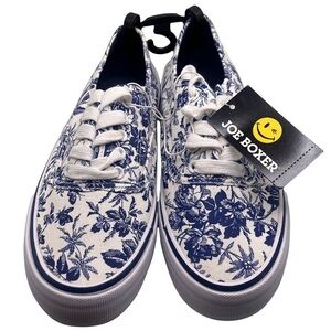 Joe Boxer Kids Blue Floral Sneakers